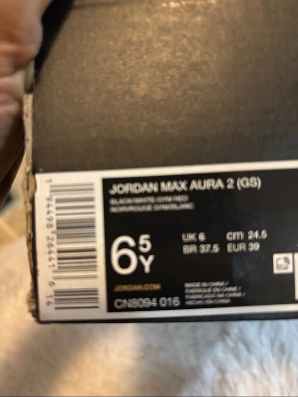 Jordan Black and Red Low-Top Basketball Sneakers